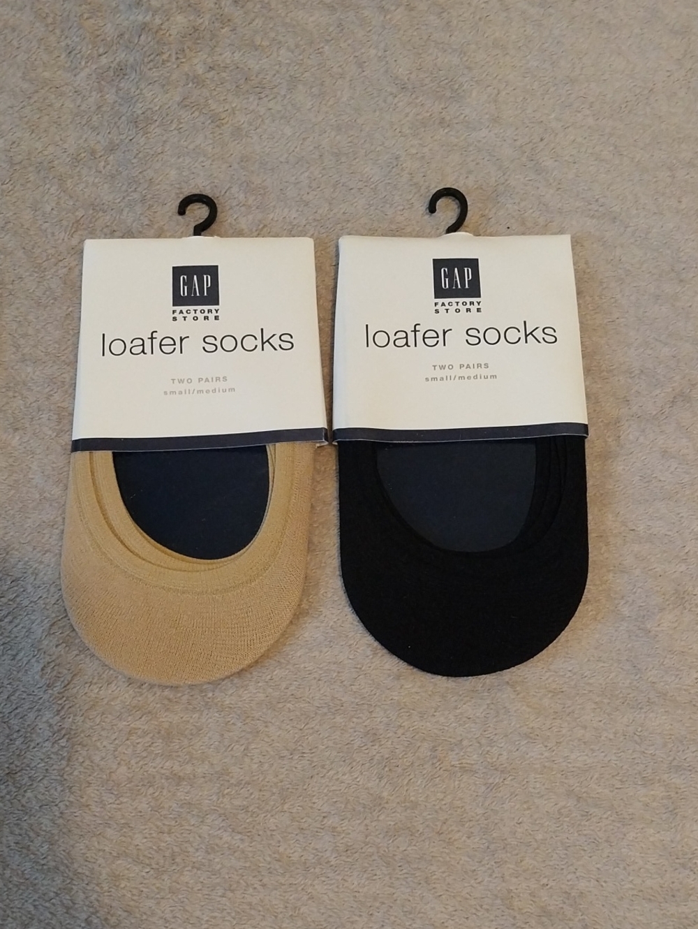 GAP Factory Men’s Loafer Socks - Black & Tan, 2-Pack